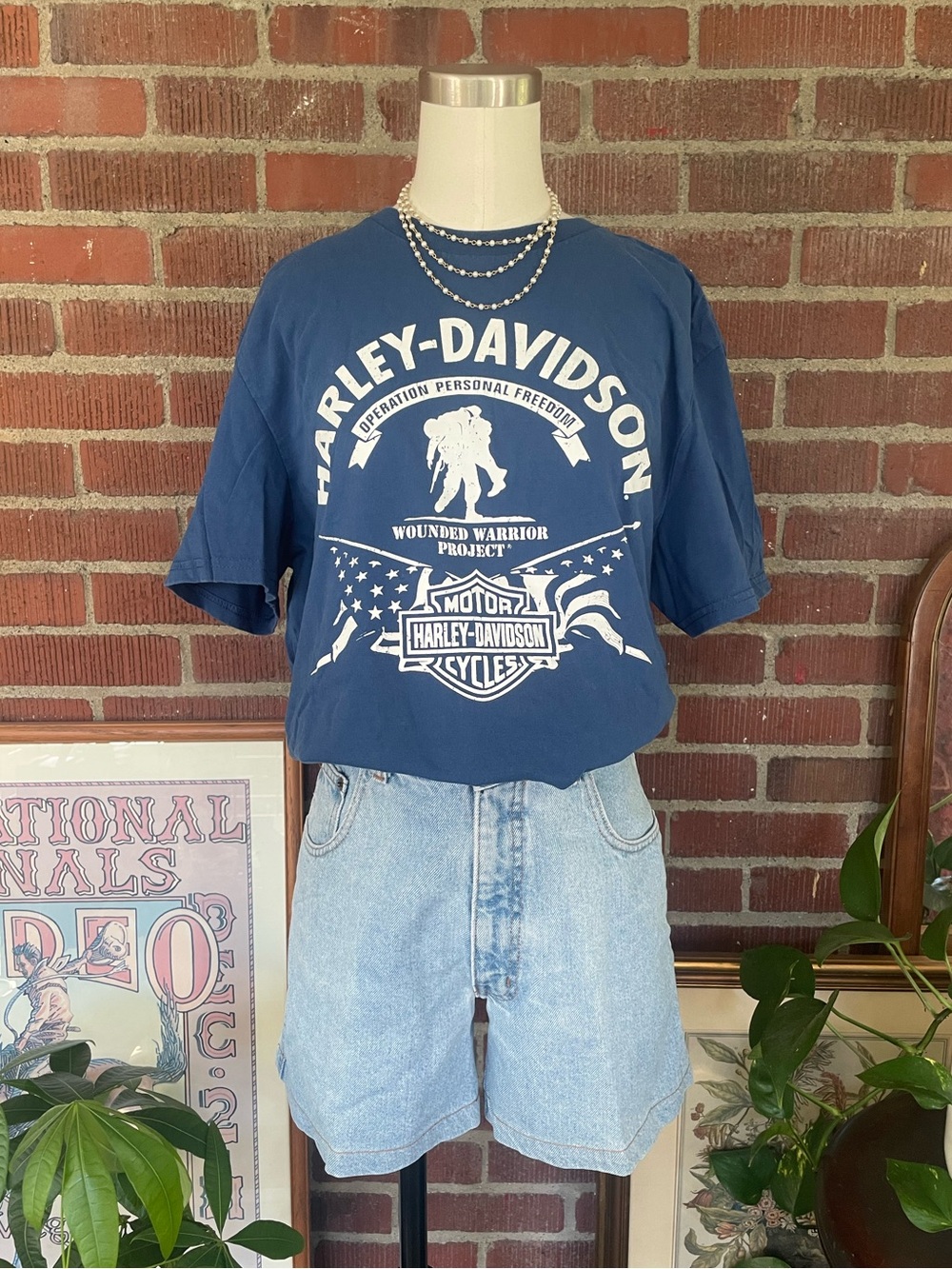 Harley-Davidson Wounded Warrior Probect Blue Graphic Tee